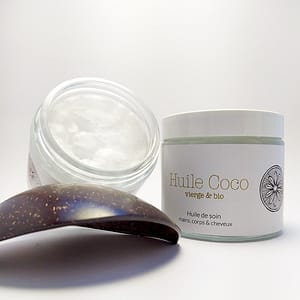 Huile de coco vierge et bio pour le soin et l'hydratation des mains, du corps et des cheveux